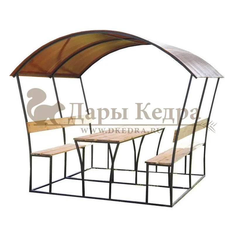 Беседка из металла и поликарбоната